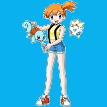 Misty Baby T-shirt “Misty und Togepi und Schiggy” – Parodie auf Pokémon