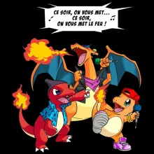 Coque Téléphone Portable Dracaufeu « Ce soir, on vous met le Feu ! » – Parodie Pokémon