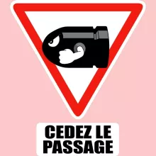 Body bébé (Filles) Bill Ball « Cédez le passage ! » – Parodie Mario Kart
