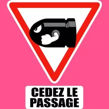Débardeur Enfant Fille Bill Ball « Cédez le passage ! » – Parodie Mario Kart