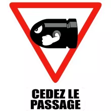 T-shirt Enfant Fille Bill Ball « Cédez le passage ! » – Parodie Mario Kart