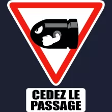Sweat-Shirt à capuche Bill Ball « Cédez le passage ! » – Parodie Mario Kart
