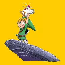 T-shirt bébé Link « C'est l'histoire... l'histoire des Cocottes ! » – Parodie Zelda