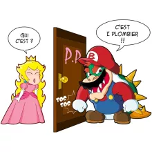 totebag Bowser « C'est l'plombier ! » – Parodie Super Mario