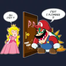 Sweat-Shirt à capuche Bowser « C'est l'plombier ! » – Parodie Super Mario