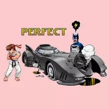 Ryu Baby Strampler (Mädchen) “Ryu und Batman” – Parodie auf Street Fighter
