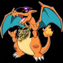 Rood Baby T-shirt parodie Pokémon - CHARITHUG...! (Hoogwaardig T-Shirt - bedrukt in Frankrijk - Ref : 1029)