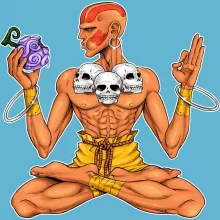 Dhalsim Baby Bodysuit “Dhalsim and the Devil Fruit” – One Piece parody
