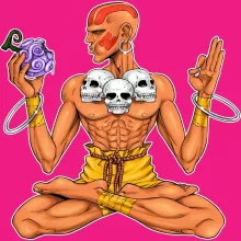 Dhalsim Vrouwen Tank Top “Dhalsim en de Duivelsvrucht” – One Piece parodie