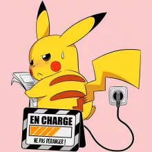 Body bébé (Filles) Pikachu « En Charge... Ne pas déranger ! » – Parodie Pokémon