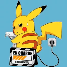 Body bébé Pikachu « En Charge... Ne pas déranger ! » – Parodie Pokémon