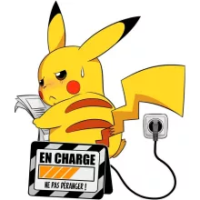 Body bébé Pikachu « En Charge... Ne pas déranger ! » – Parodie Pokémon