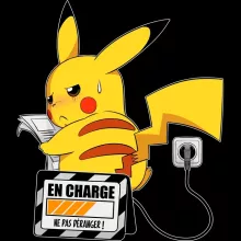 Coque Téléphone Portable Pikachu « En Charge... Ne pas déranger ! » – Parodie Pokémon