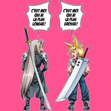 Débardeur Enfant Fille Clad Strife Vs Sephiroth « Final Fantazizi Remake ! » – Parodie Final Fantasy VII