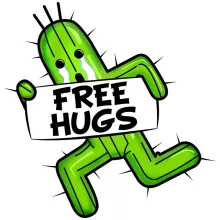 Pampa Mouwloos Babyromper “Free Hugs” – Final Fantasy VII parodie