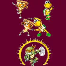 Cappello Michelangelo “Michelangelo, Koopa Troopa e una Pizza” – Parodia dei Super Mario