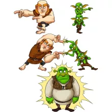 Goblins Body baby Ärmlös “Goblins, Jätte och Shrek” – Parodi Clash Royale
