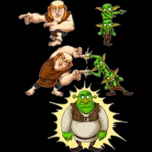 T-shirt Enfant Shrek « Fusion Royale » – Parodie Clash Royale