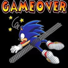 Sweat à capuche Enfant « GAME OVER !! » – Parodie Sonic