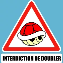 Body bébé La carapace rouge « Interdiction de doubler ! » – Parodie Mario Kart