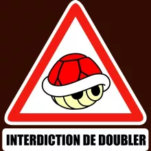 T-shirt Femme La carapace rouge « Interdiction de doubler ! » – Parodie Mario Kart