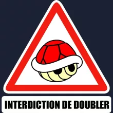 Sweat-Shirt à capuche La carapace rouge « Interdiction de doubler ! » – Parodie Mario Kart