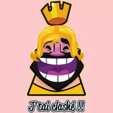 Body bébé (Filles) Le Roi « J'tai Clashé !! » – Parodie Clash Royale