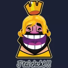 Sweat-Shirt à capuche Le Roi « J'tai Clashé !! » – Parodie Clash Royale