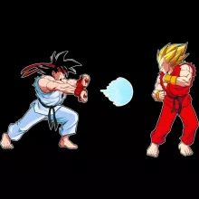 Débardeur Femme Ryu « Kamehamehadoken !!! » – Parodie Dragon Ball Z