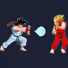 Sweat-Shirt à capuche Ryu « Kamehamehadoken !!! » – Parodie Dragon Ball Z