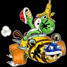 Yoshi Baby's T-shirt – Mario Kart parody