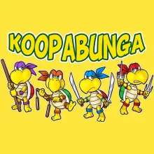 Donatello Kinder Kappe “Donatello, Leonardo, Raphael, Michelangelo und Koopa Troopa” – Parodie auf Super Mario