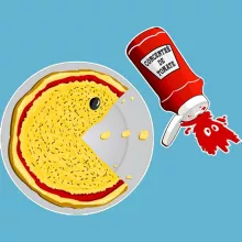 Body bebè “Gamer Pizza” – Parodia dei Pacman