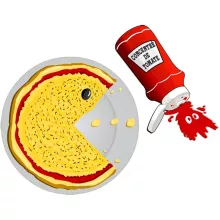 Canotta da Uomo “Gamer Pizza” – Parodia dei Pacman
