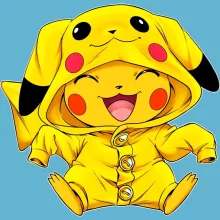 Bonés de Verão para crianças Pikachu – Pokémon de parodia