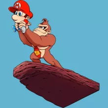 Casquette Enfant Donkey Kong « Le Cycle de la vi...déoludique ! » – Parodie Super Mario