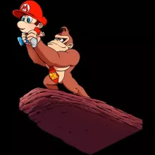 Donkey Kong Tank Top “Donkey Kong and Baby Mario” – Super Mario parody