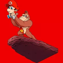 T-shirt bébé Donkey Kong « Le Cycle de la vi...déoludique ! » – Parodie Super Mario