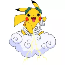 Taza Pikachu “Pikachu y Zeus” – Parodia de Pokémon