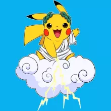 Pikachu Baby T-shirt “Pikachu und Zeus” – Parodie auf Pokémon