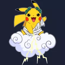Sudadera con capucha Pikachu “Pikachu y Zeus” – Parodia de Pokémon