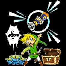 Sweat à capuche Link « Le Grappin... » – Parodie Zelda