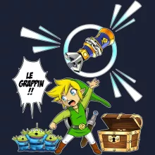 Sweat-Shirt à capuche Link « Le Grappin... » – Parodie Zelda
