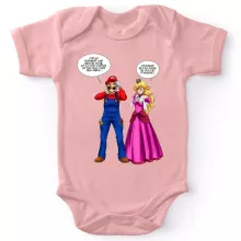 Body bébé (Filles) « Le plombier et la blonde pulpeuse... » – Parodie Super Mario