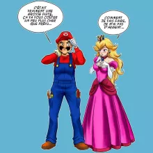 Body bébé « Le plombier et la blonde pulpeuse... » – Parodie Super Mario