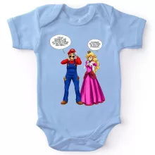 Body bébé « Le plombier et la blonde pulpeuse... » – Parodie Super Mario