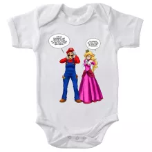 Body bébé « Le plombier et la blonde pulpeuse... » – Parodie Super Mario