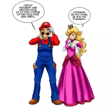 Body bébé « Le plombier et la blonde pulpeuse... » – Parodie Super Mario