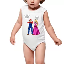 Body bébé « Le plombier et la blonde pulpeuse... » – Parodie Super Mario