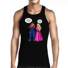 Débardeur « Le plombier et la blonde pulpeuse... » – Parodie Super Mario